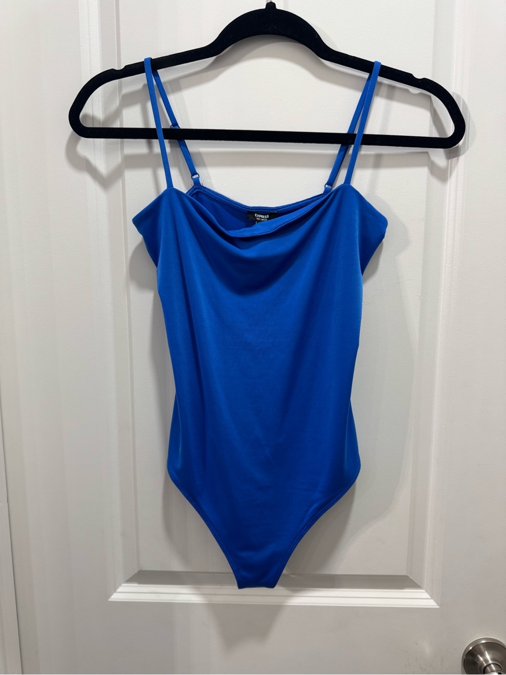 Express blue body contour bodysuit